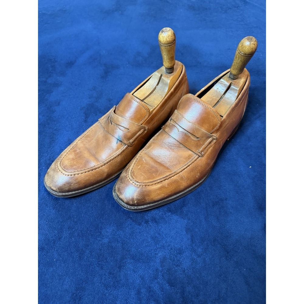 Cole Haan Warner Leather Penny Loafers Grand British Tan Mens 10 C29038